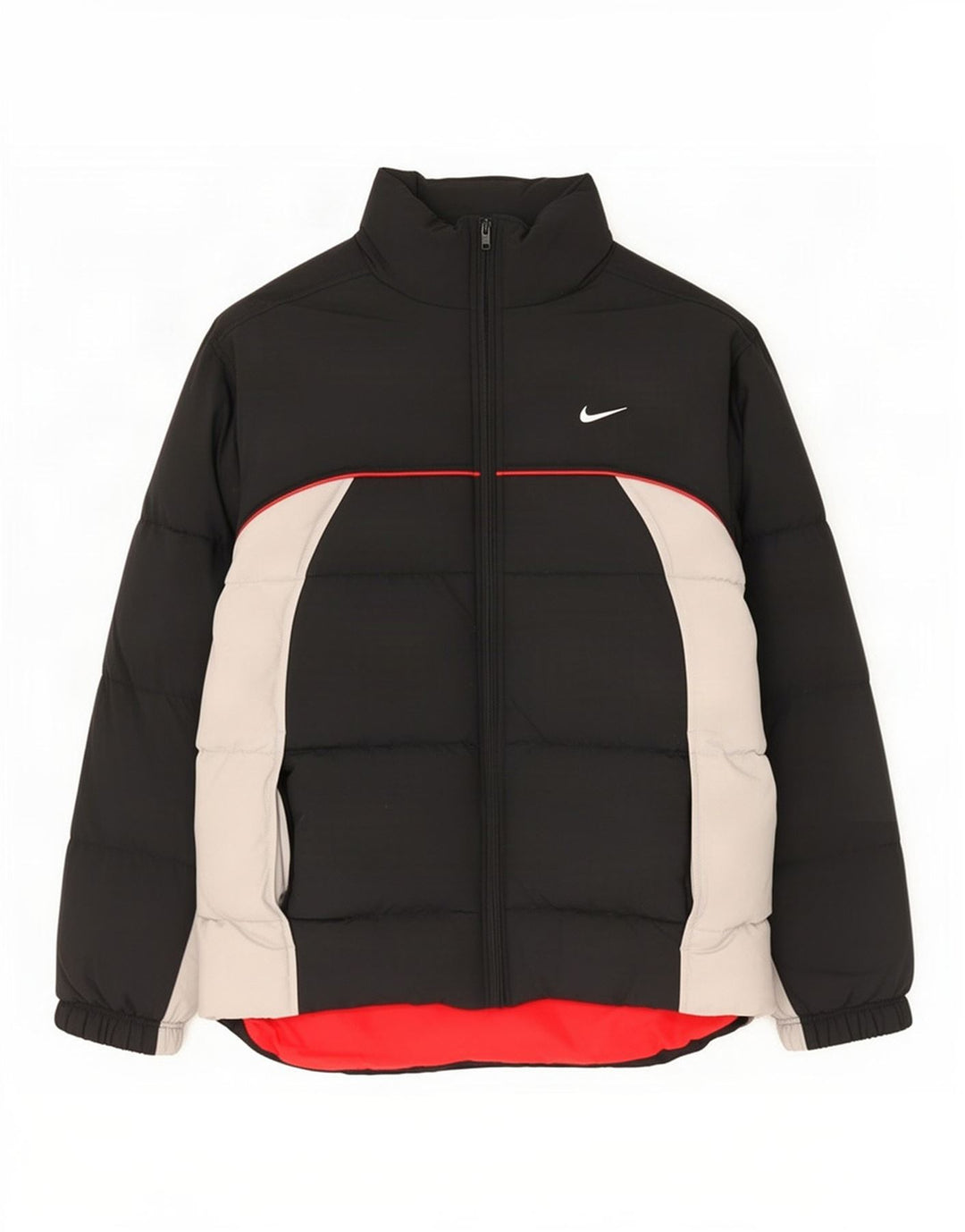 Giacca imbottita con grafica Nike da uomo UK 36/38 piccola in nylon color block nero