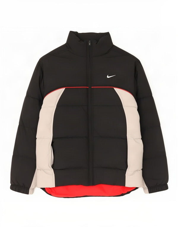 Giacca imbottita con grafica Nike da uomo UK 36/38 piccola in nylon color block nero