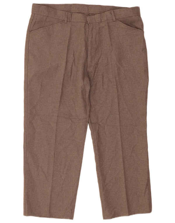 Pantaloni corti dritti da uomo Farah W40 L26 poliestere marrone