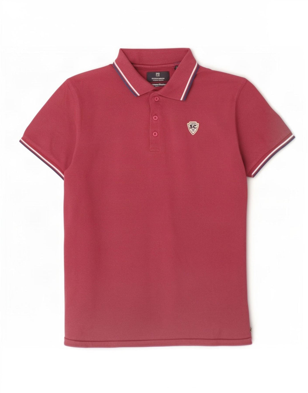 Polo da uomo Scotch & Soda grande in cotone a righe rosse