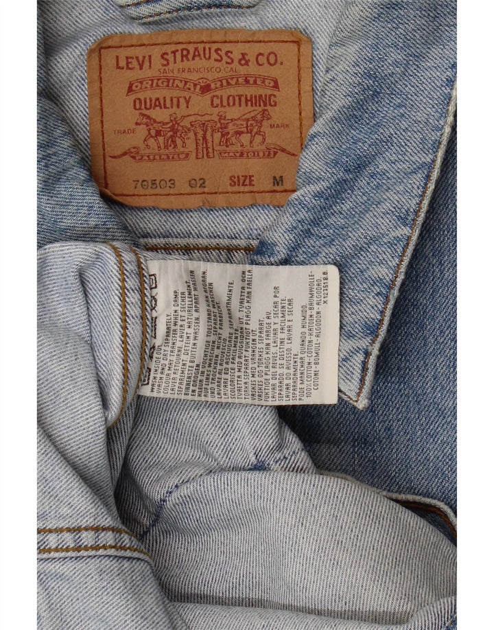 Levi's Uomo 70503 Giacca di jeans UK 38 Cotone blu medio