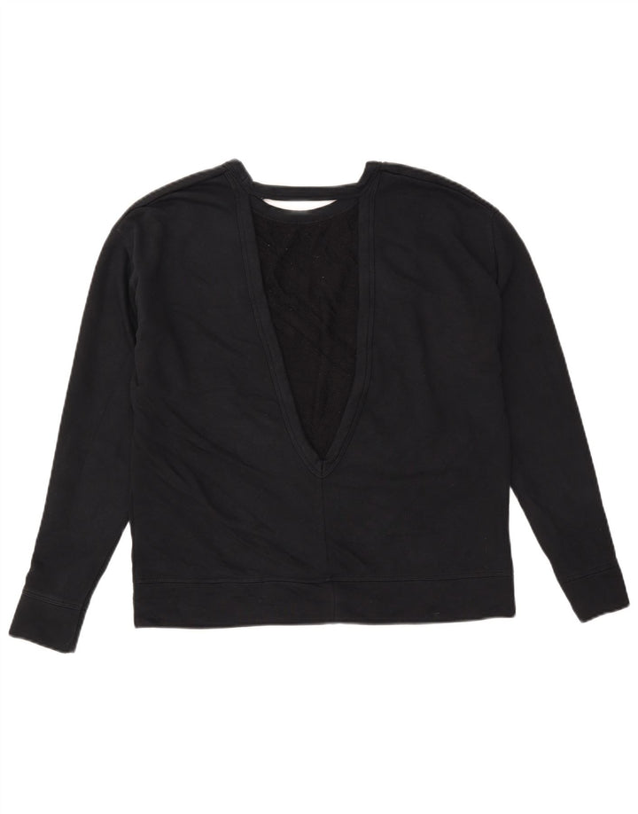 Felpa oversize da donna Nike Dri Fit, maglione UK 10, piccola, cotone nero