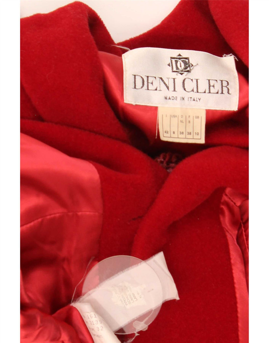 Soprabito oversize da donna Deni-Cler UK 10 Small Rosso Lana