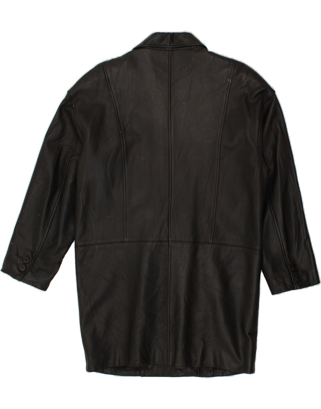 VINTAGE Womens Leather Coat UK 10 Small Black Vintage Vintage and Second-Hand Vintage from Messina Hembry 
