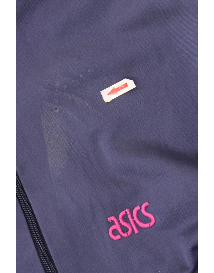 Giacca sportiva da uomo con grafica Asics, giacca grande, colore blu navy