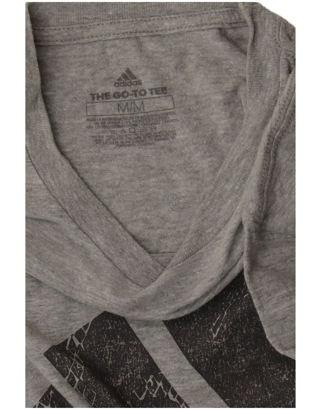 T-shirt grafica da uomo ADIDAS Top in cotone grigio medio
