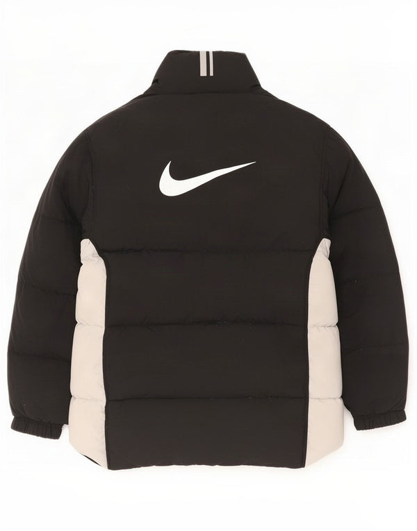 Giacca imbottita con grafica Nike da uomo UK 36/38 piccola in nylon color block nero