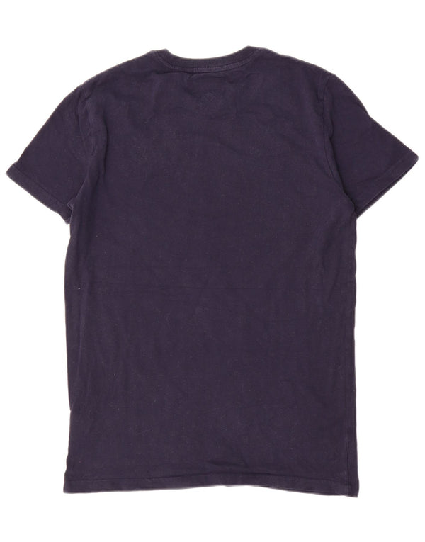 T-shirt da uomo Superdry Top in cotone blu navy medio