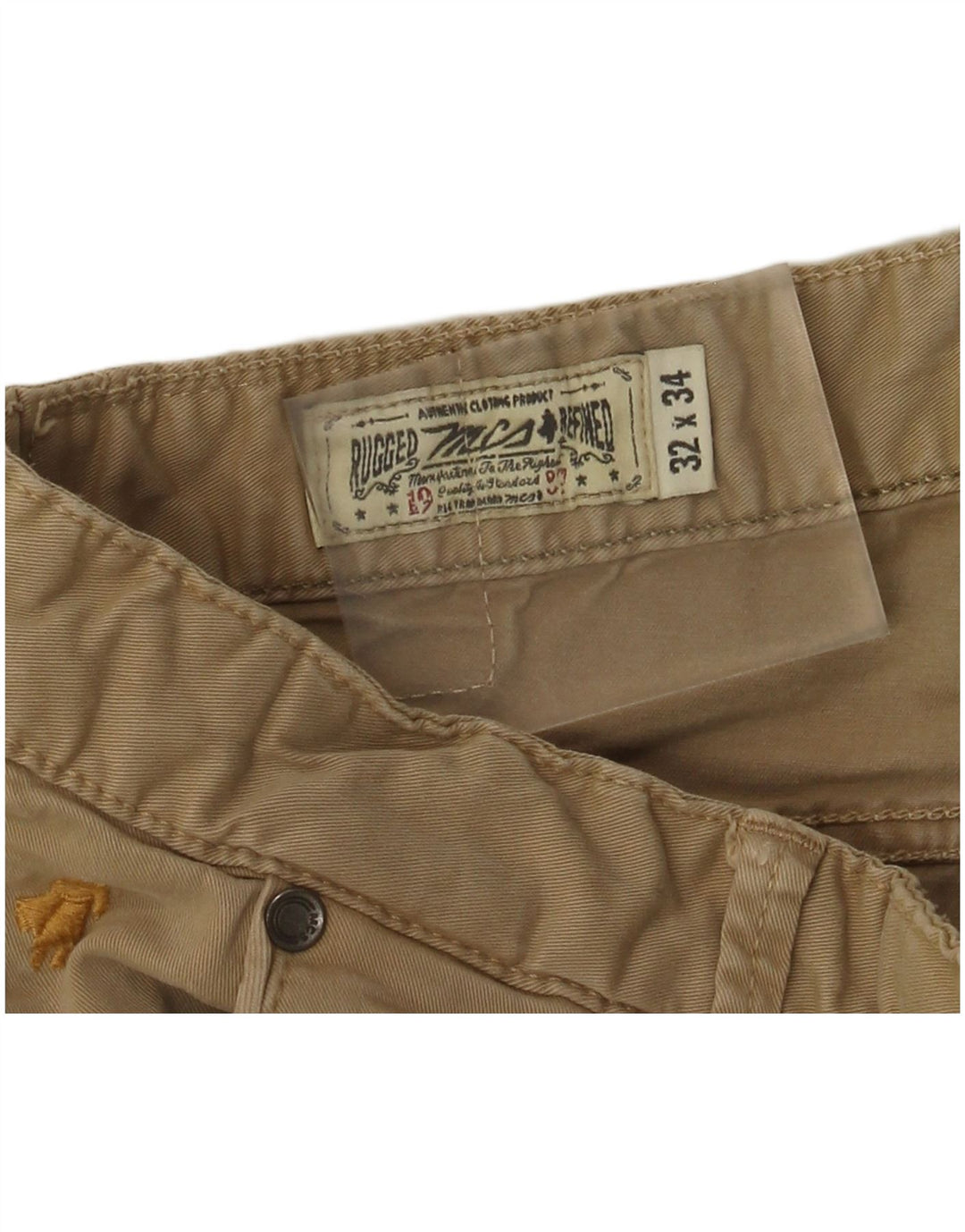 Pantaloni chino affusolati regolari da donna Marlboro Classics W32 L34 Beige
