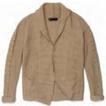 Maglione cardigan aperto da donna Zara UK 10 piccolo nylon beige