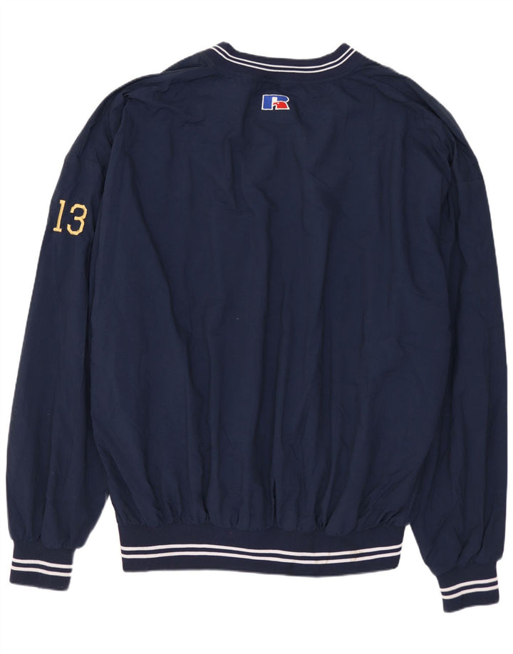 Giacca da ginnastica da uomo Russell Athletic, pullover, XL, in nylon blu navy
