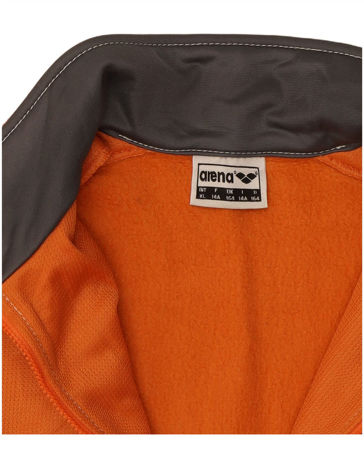 ARENA Boys Tracksuit Top Jacket 13-14 Years Orange Polyester