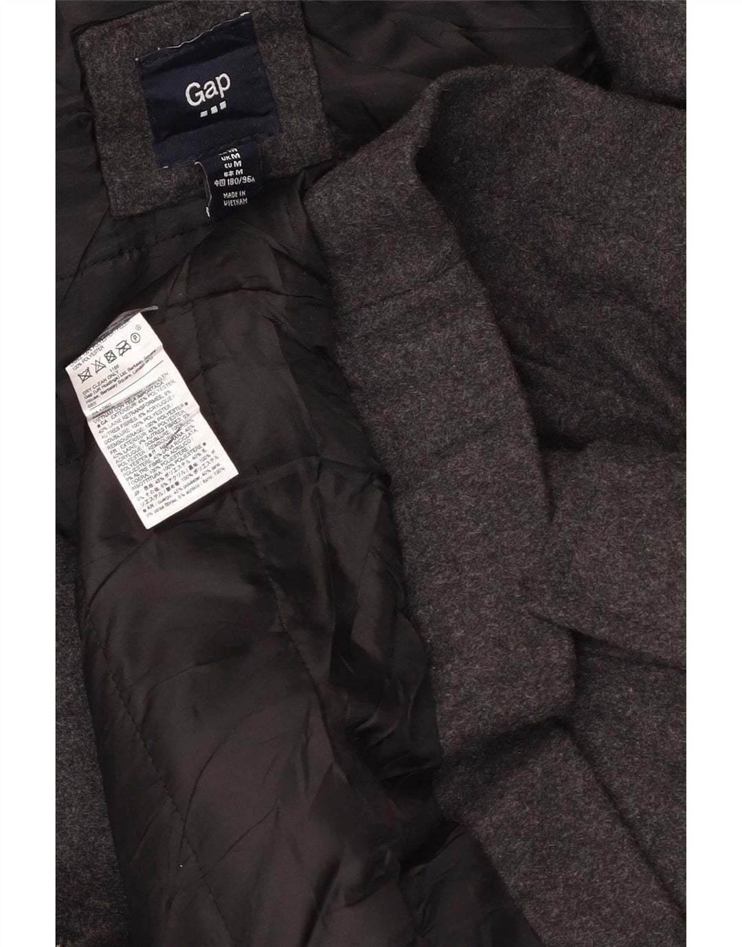 Montgomery con cappuccio da uomo Gap UK 38 Poliestere grigio medio