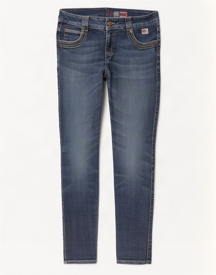 Jeans slim da donna Roy Rogers W29 L27 cotone blu