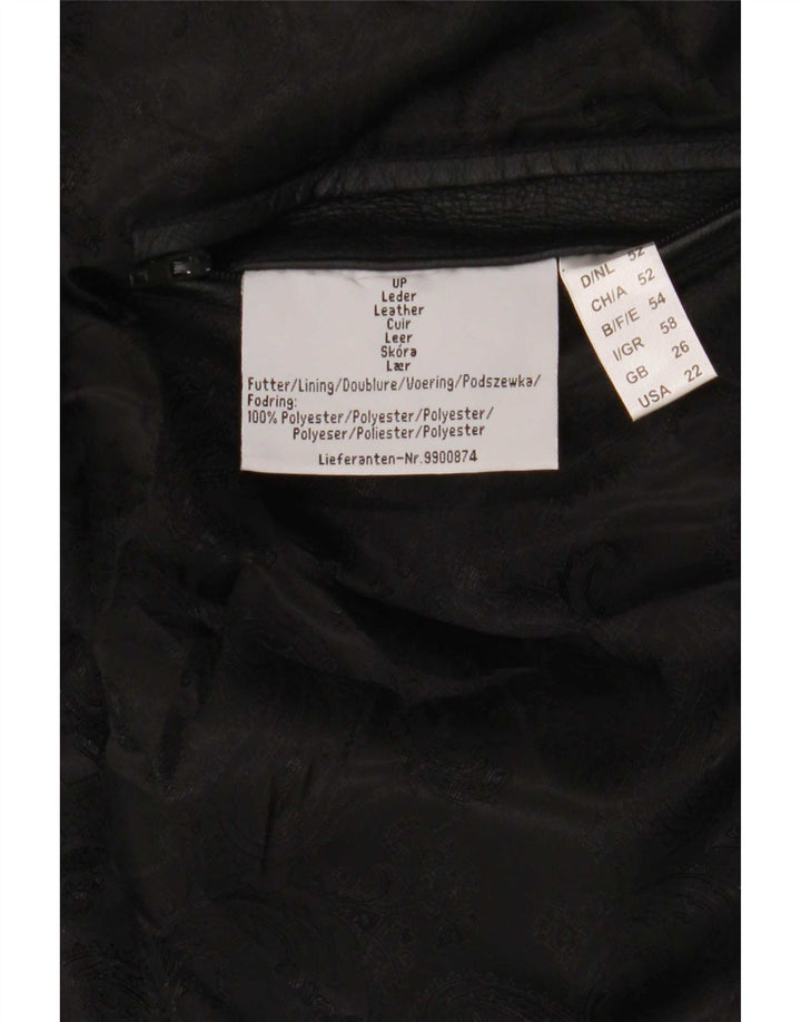 Cappotto in pelle da donna Ulla Popken UK 26 5XL Nero floreale