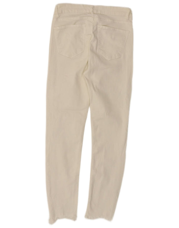 Jeans slim da donna ZARA EU 38 Small W28 L26 Bianco