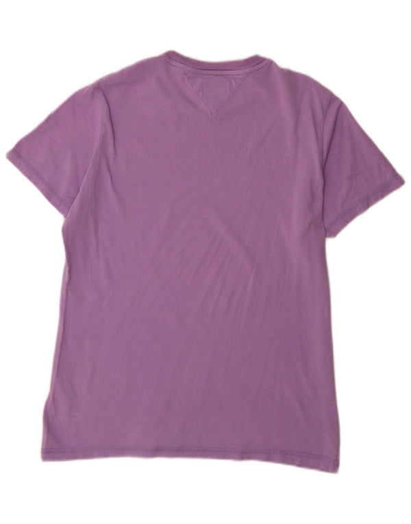 T-shirt da uomo Tommy Hilfiger Top in cotone viola medio