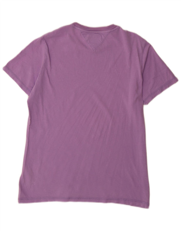 T-shirt da uomo Tommy Hilfiger Top in cotone viola medio