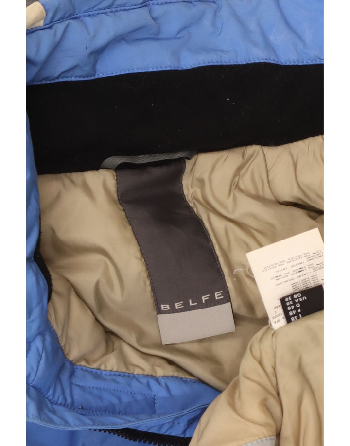 Giacca a vento con cappuccio da uomo Belfe UK 38 Blu medio color block