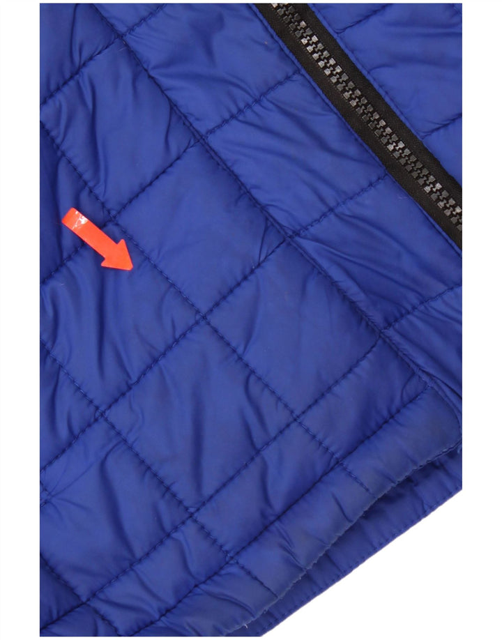 Giacca imbottita con cappuccio da donna Superdry UK 10 Small nylon blu