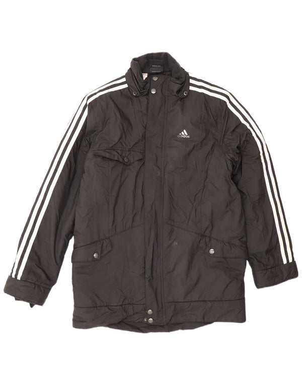 Cappotto Adidas Graphic Windbreaker da ragazzo 13-14 anni in poliammide nero