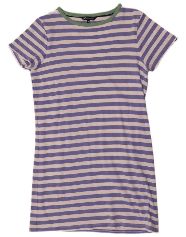 Crew Clothing Abito T-shirt da donna UK 14 Cotone a righe blu medio