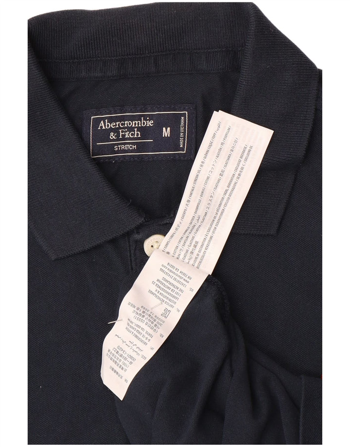 Polo da uomo Abercrombie & Fitch in cotone blu navy medio