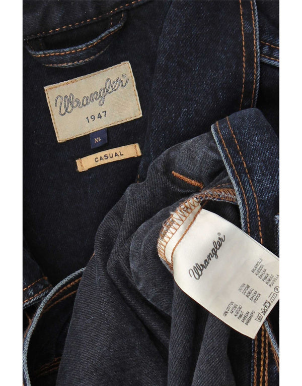 Giacca di jeans da uomo Wrangler UK 42 XL Cotone blu navy