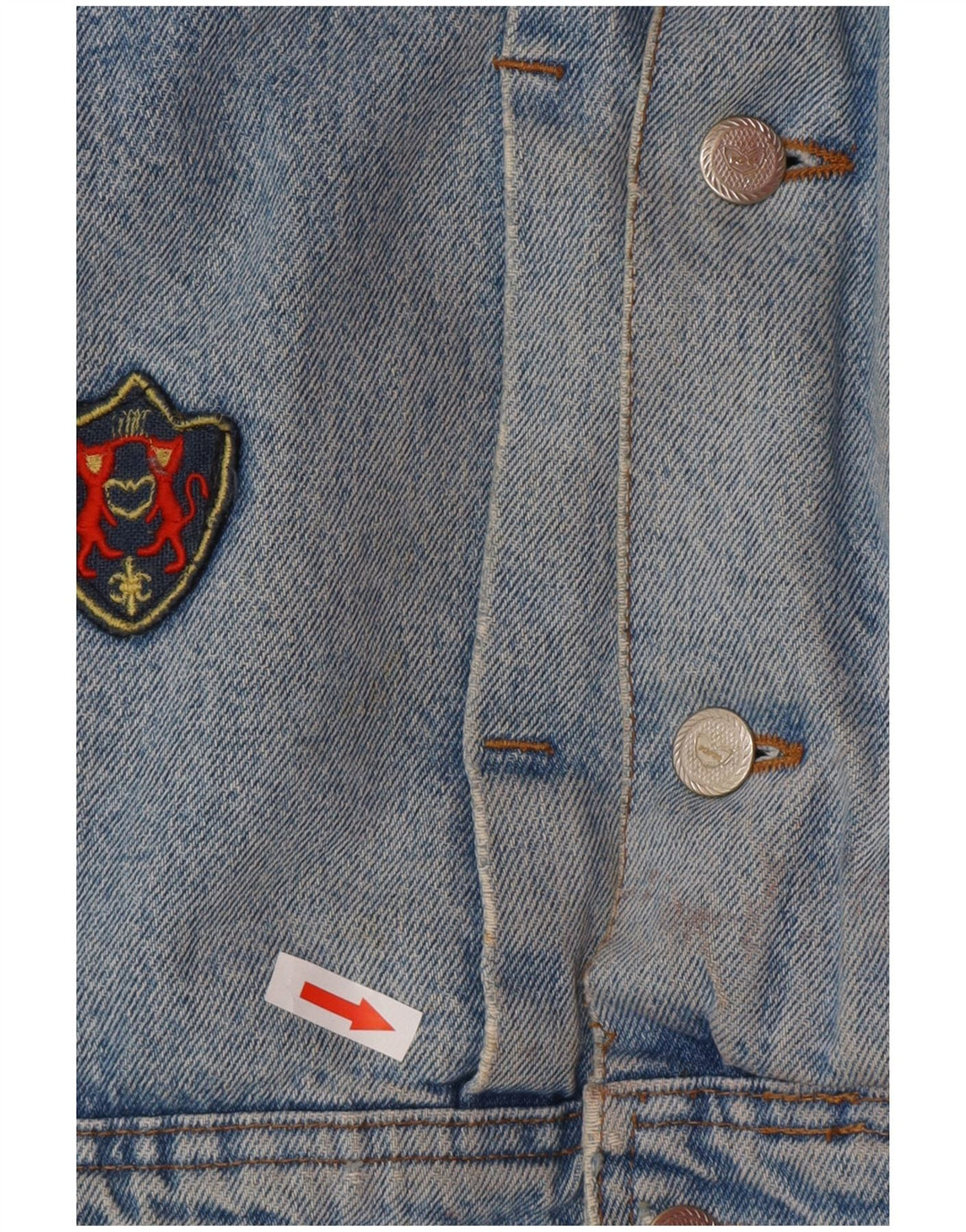 POP 84 Giacca da uomo in denim sherpa UK 38 Blu medio