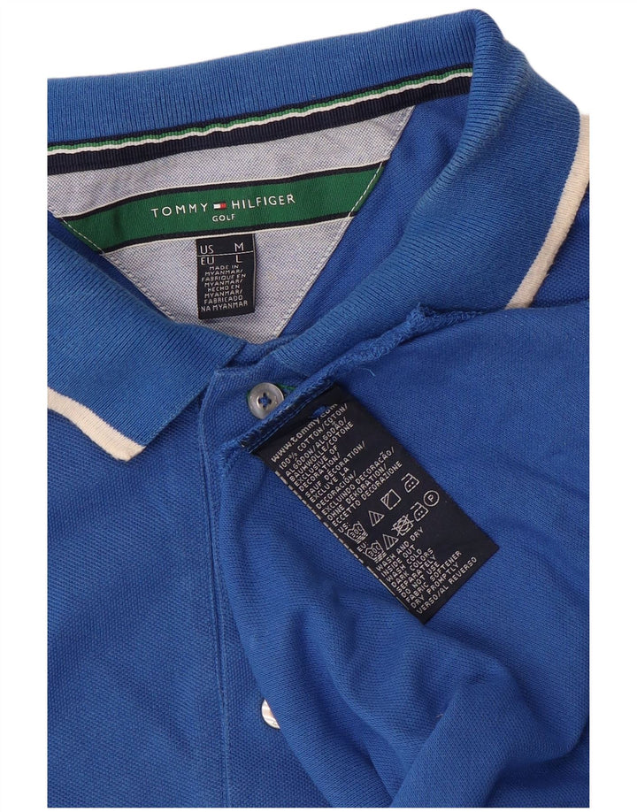 Polo da uomo Tommy Hilfiger in cotone blu medio