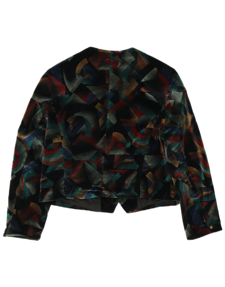 Giacca Bolero da donna a 5 bottoni Hirsch UK 12 media multicolore geometrica