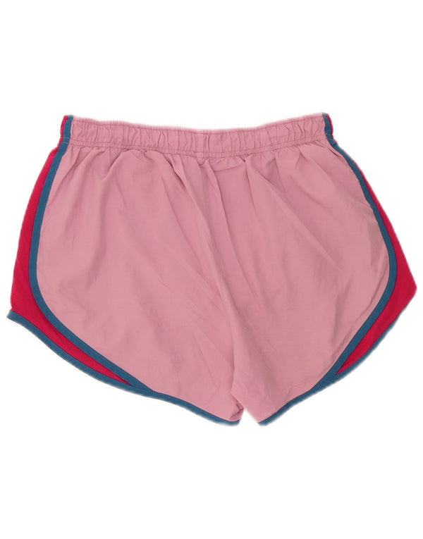Pantaloncini sportivi Nike da donna Dri Fit UK 12 poliestere color block rosa medio