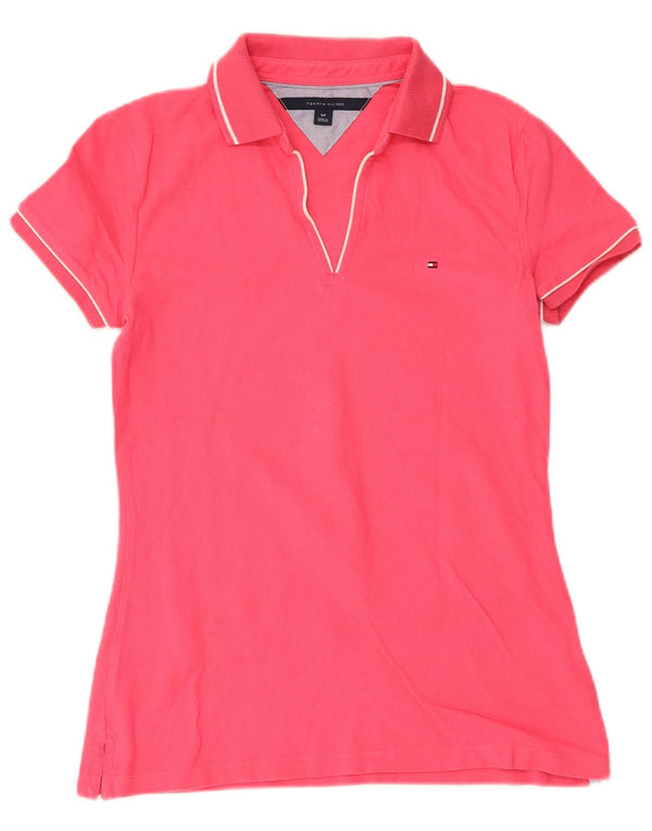 Polo da donna Tommy Hilfiger UK 10 piccola in cotone rosa