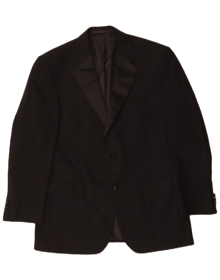 Giacca blazer a 2 bottoni da uomo Marks & Spencer UK 40 poliestere nero medio