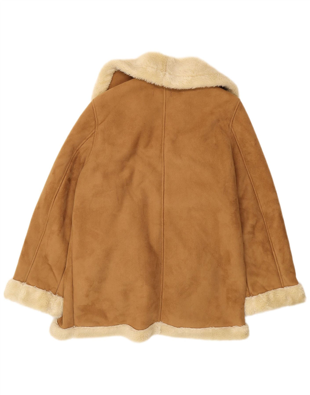 Wit & Wisdom Cappotto oversize in sherpa da donna UK 14 Grande poliestere marrone