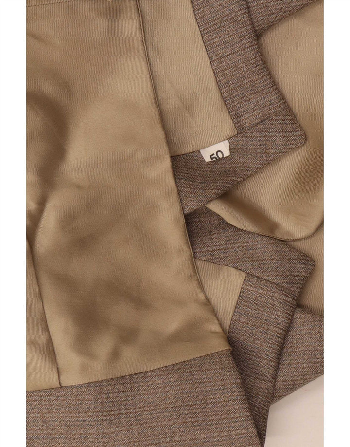 Gilet Vintage da Uomo IT 50 Grigio Medio Spinato
