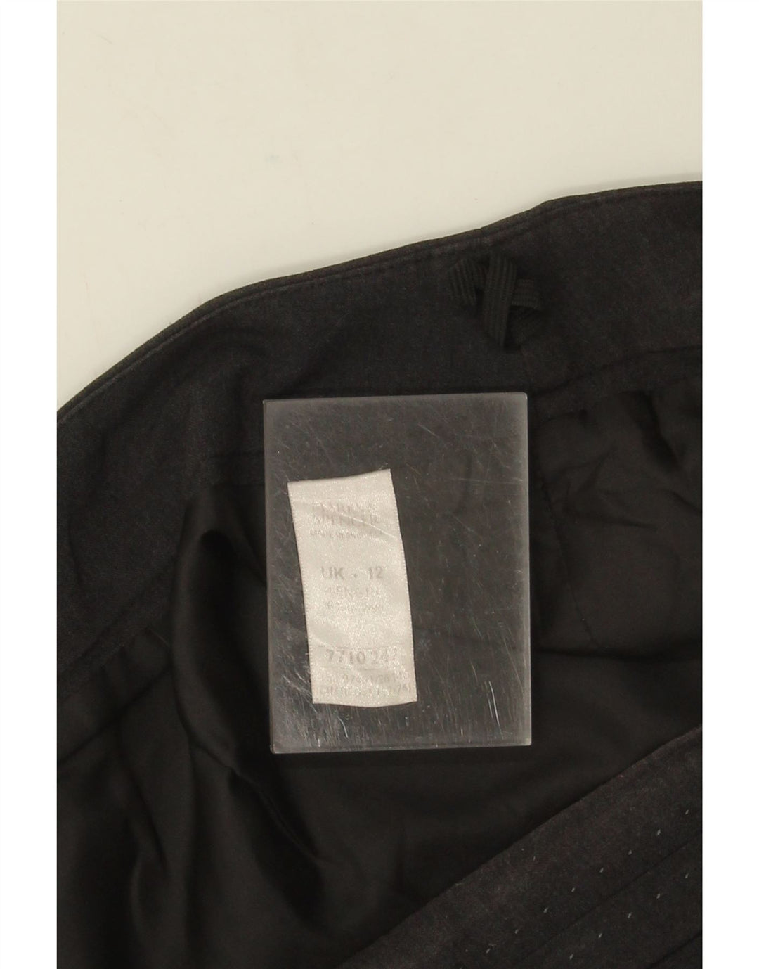 Gonna dritta da donna Marks & Spencer UK 12 media W32 poliestere grigio