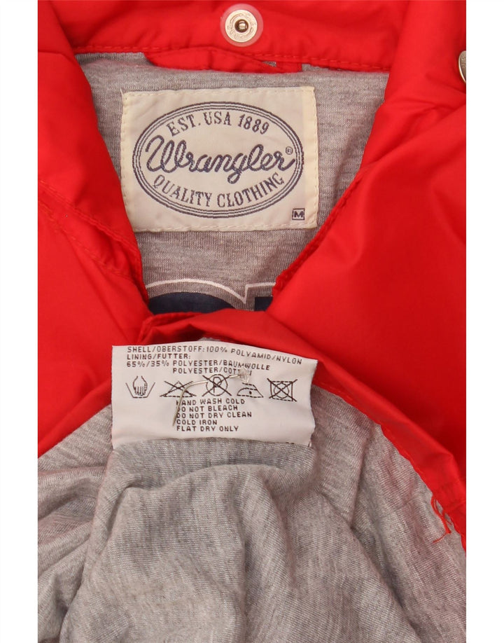 Giacca a vento con cappuccio da uomo Wrangler UK 38 medio rosso poliammide