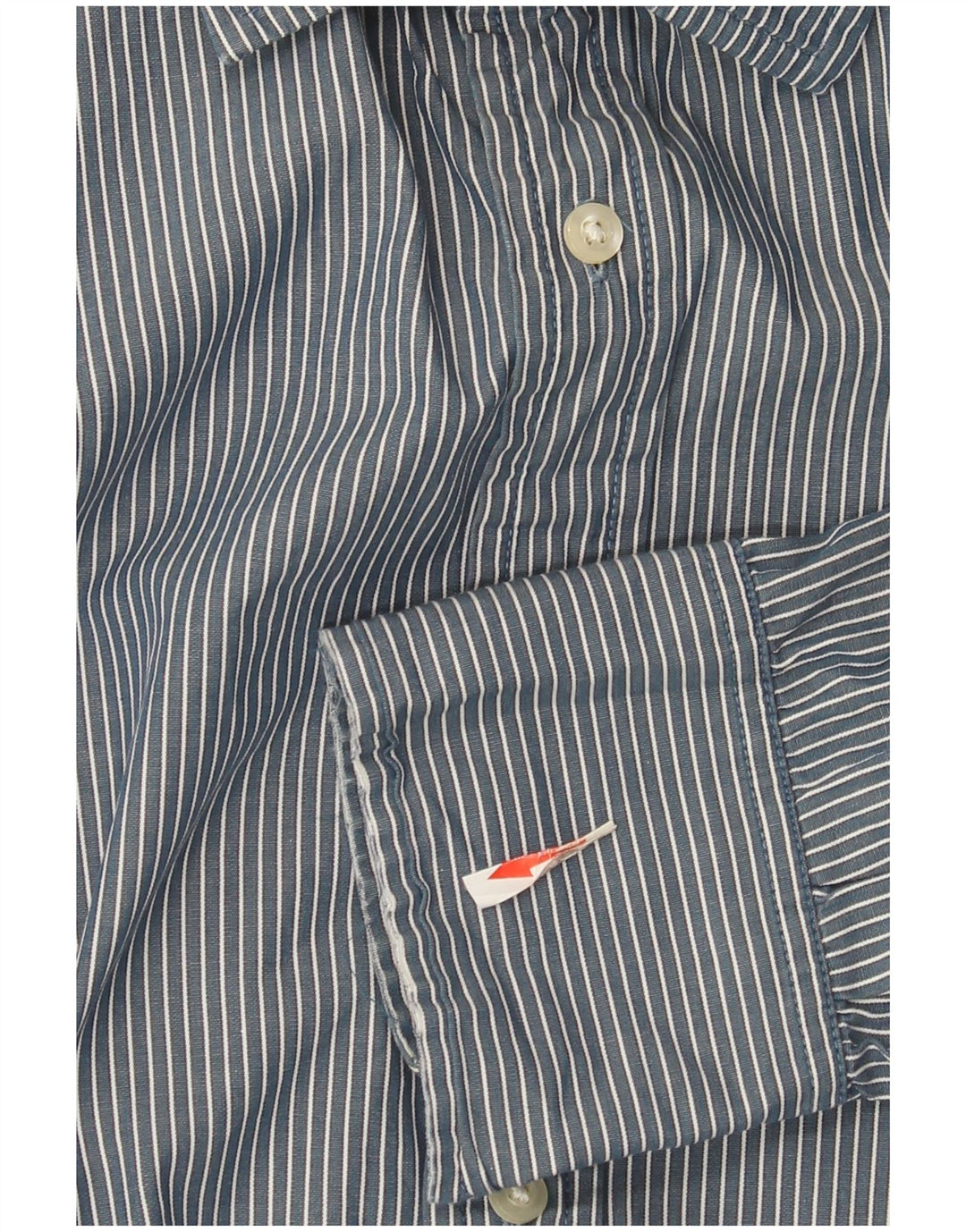 Camicia da uomo su misura Tommy Hilfiger Cotone gessato medio blu navy