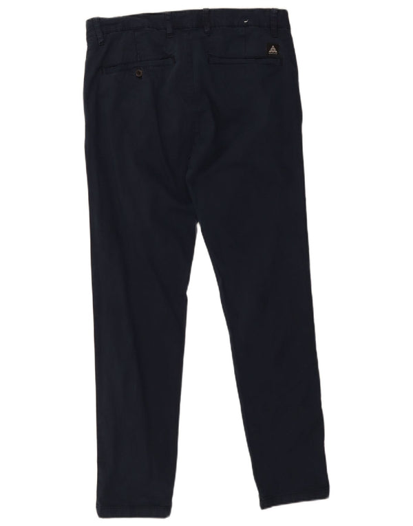 Pantaloni chino slim da uomo Zara EU 42 Large W32 L30 cotone blu navy