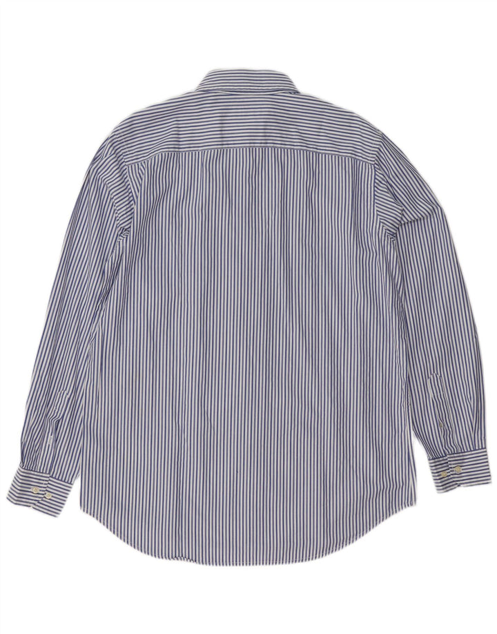 Camicia Uomo Avirex Large Blu Gessato in Cotone