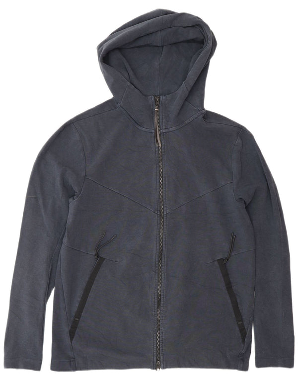 Maglione con cappuccio e zip da uomo NIKE medio blu navy