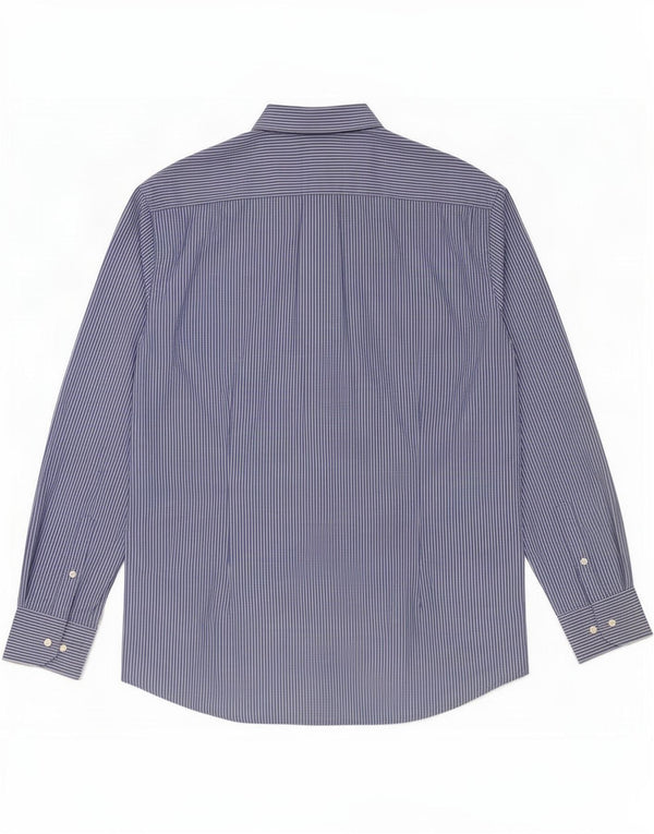Camicia slim fit da uomo Dack's 2XL cotone gessato blu
