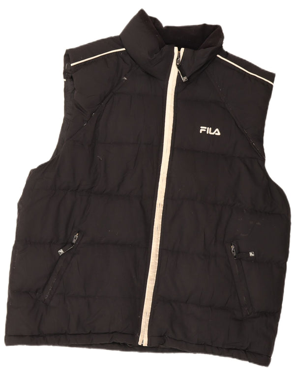 Gilet imbottito da uomo Fila UK 40 grande poliestere nero