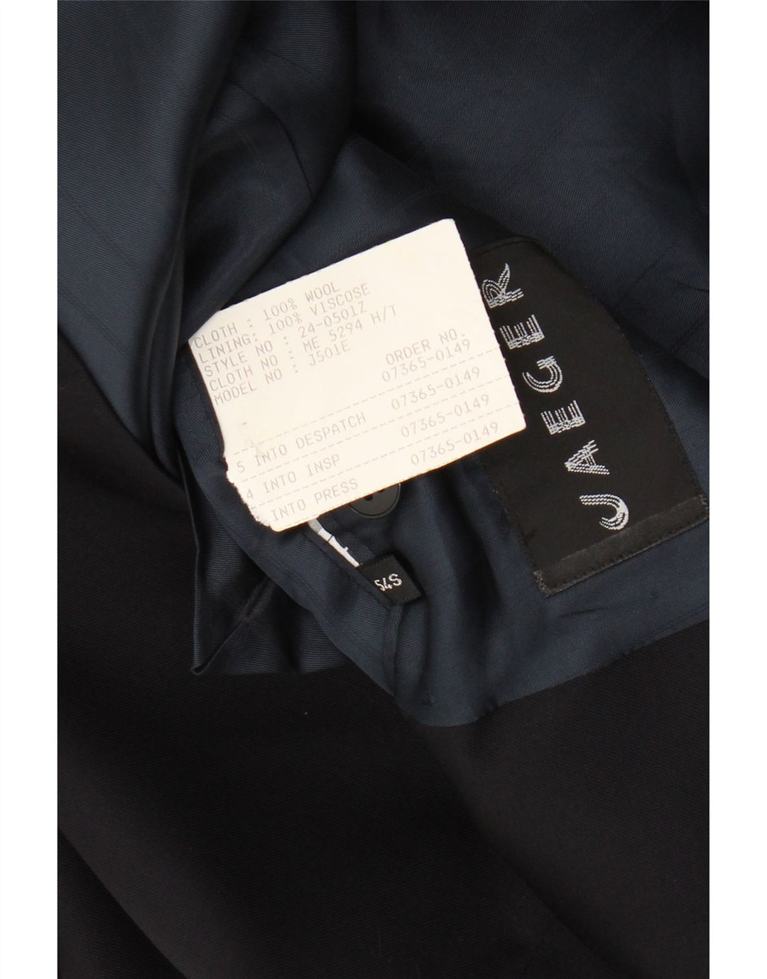 Jaeger Giacca Blazer Doppio Petto da Uomo IT 54 2XL Lana Blu Navy