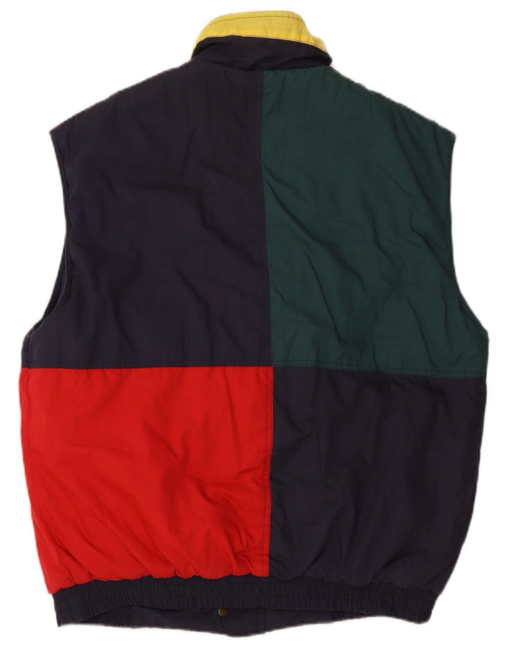 Gilet imbottito reversibile da uomo VINTAGE UK 42 XL Blu navy Colourblock