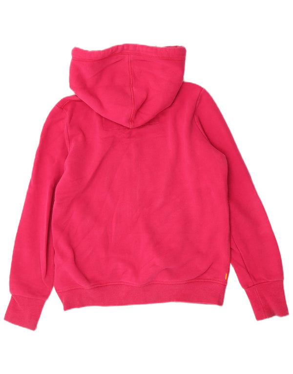 Maglione con cappuccio e zip da donna Superdry UK 12 cotone rosa medio