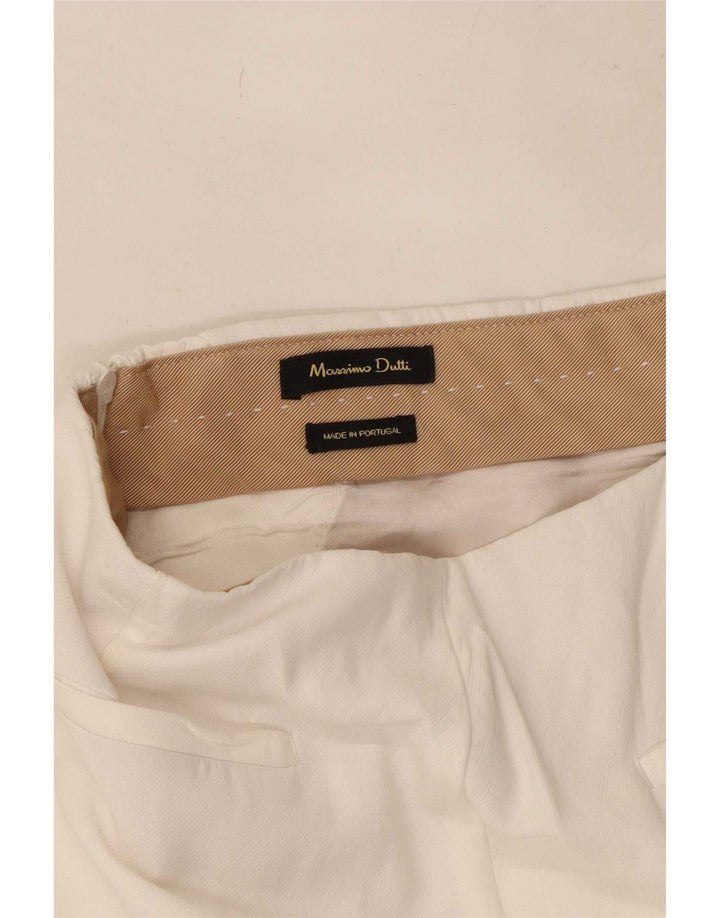 Pantaloni casual larghi da donna Massimo Dutti W26 L32 bianchi