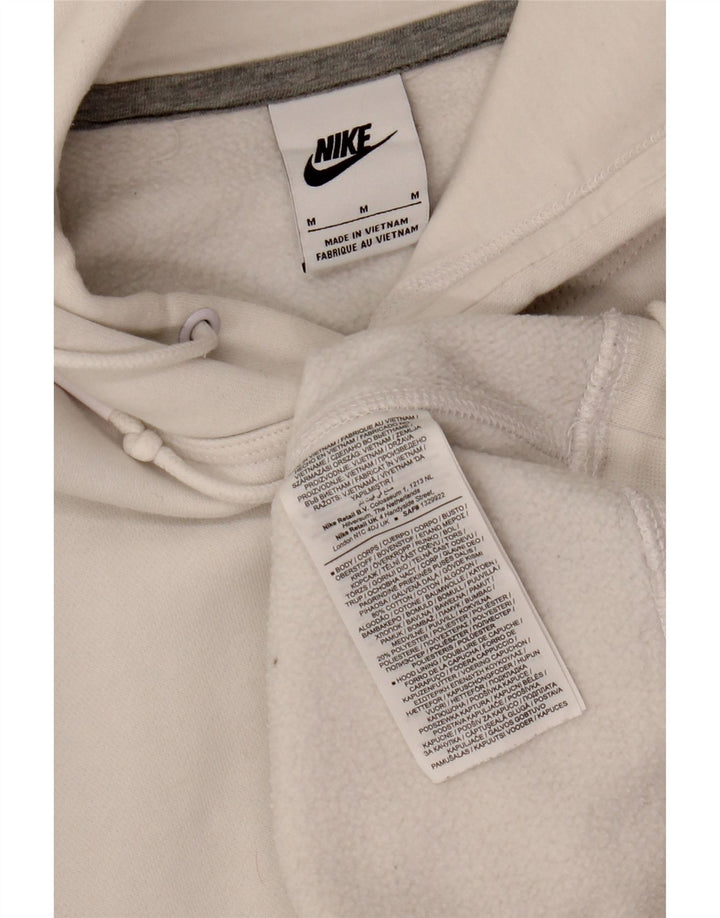 Maglia con cappuccio Nike da uomo in cotone bianco medio