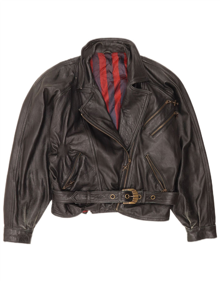 Giacca da motociclista corta oversize da donna Yessica EU 38 media nera